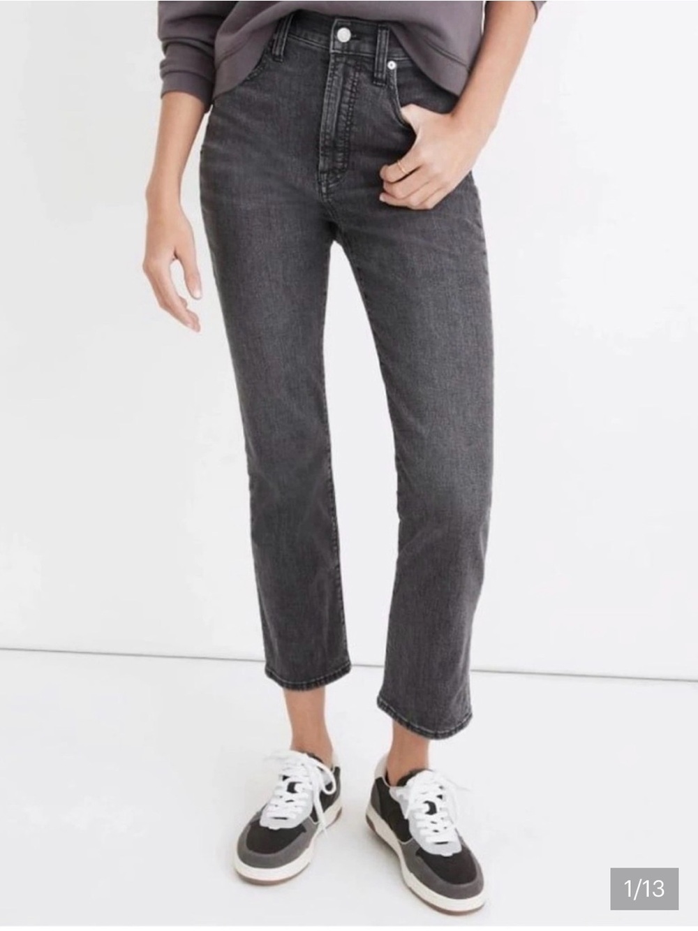 Madewell Cali Demi-Boot Jeans High Rise Cropped Kick Flare  Size 30